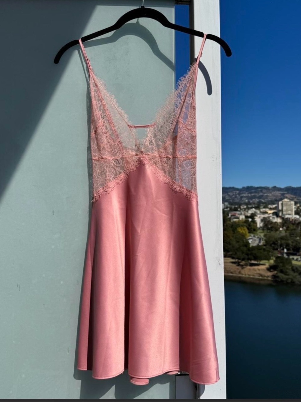 Victoria's Secret Pink Lace Satin Slip